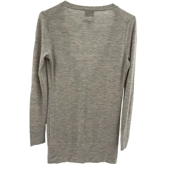BANANA REPUBLIC Size XS Italian Cashmere Long Cardigan Sweater Marled Tan Gray