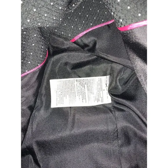 Banana Republic Women’s Blazer Size 8 Black Two Button Polka Dot Textured