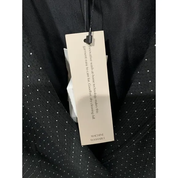 Banana Republic Women’s Blazer Size 8 Black Two Button Polka Dot Textured