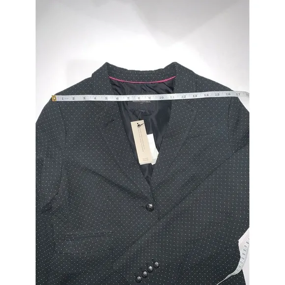 Banana Republic Women’s Blazer Size 8 Black Two Button Polka Dot Textured