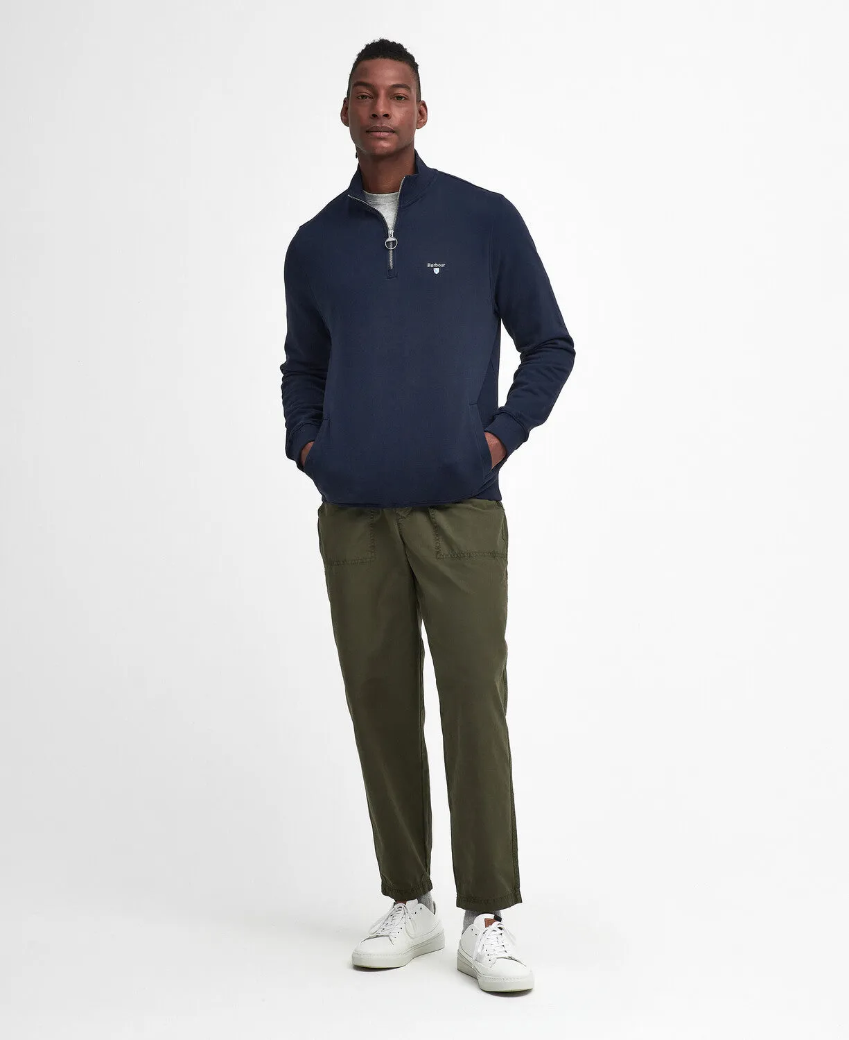 Barbour Mens Beckhill halfzip - Navy