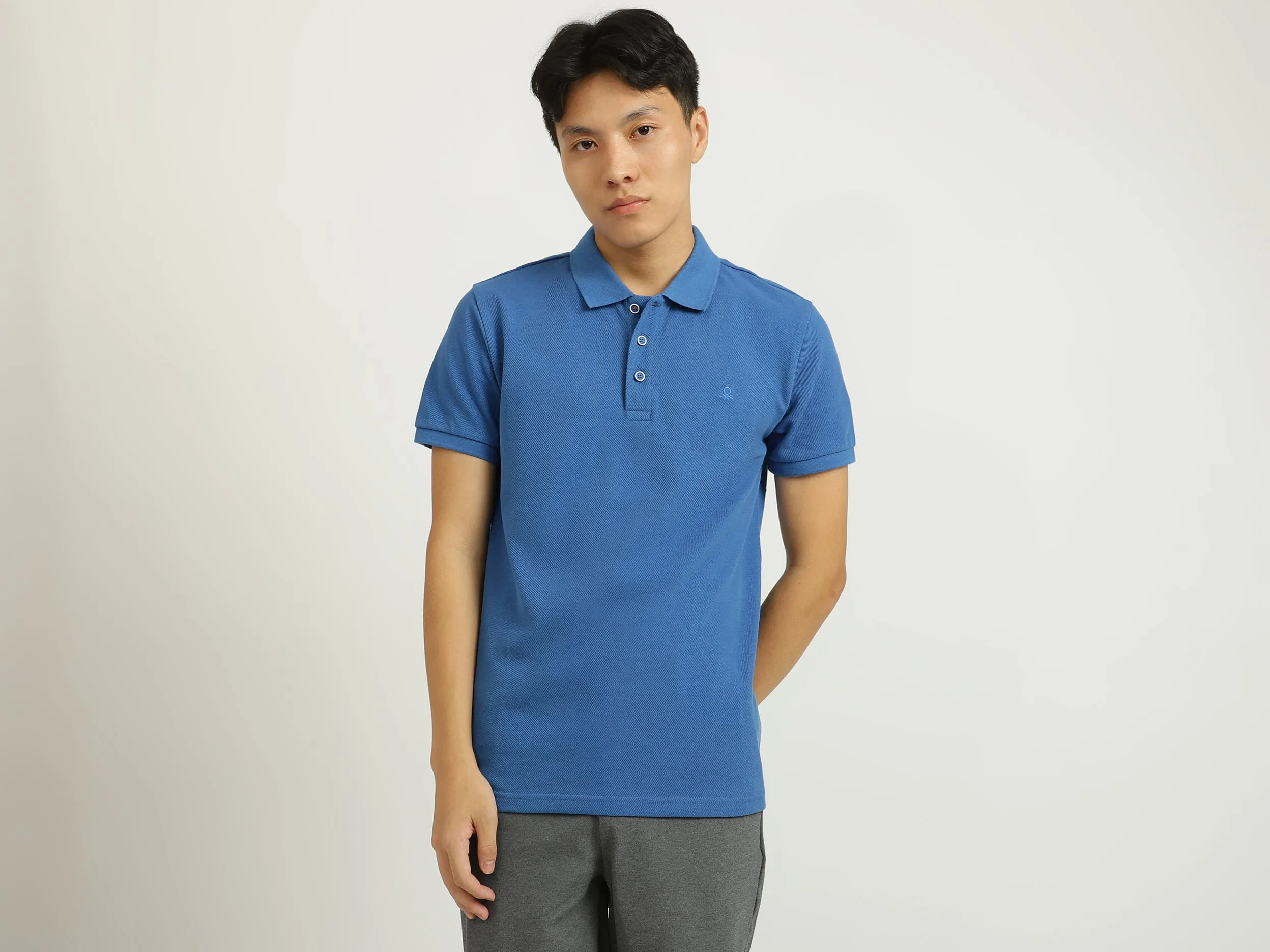 Basic Blue Polo T-Shirt