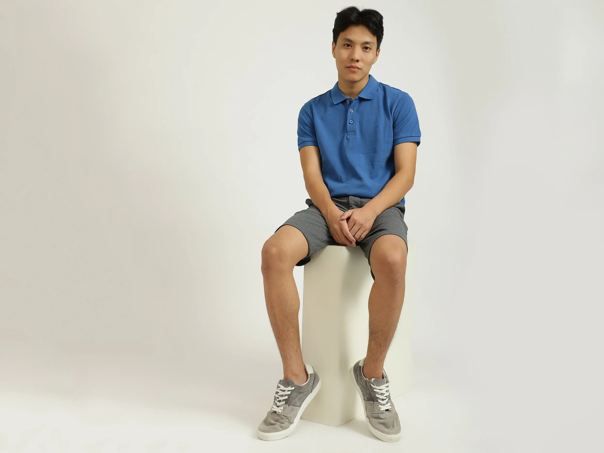 Basic Blue Polo T-Shirt