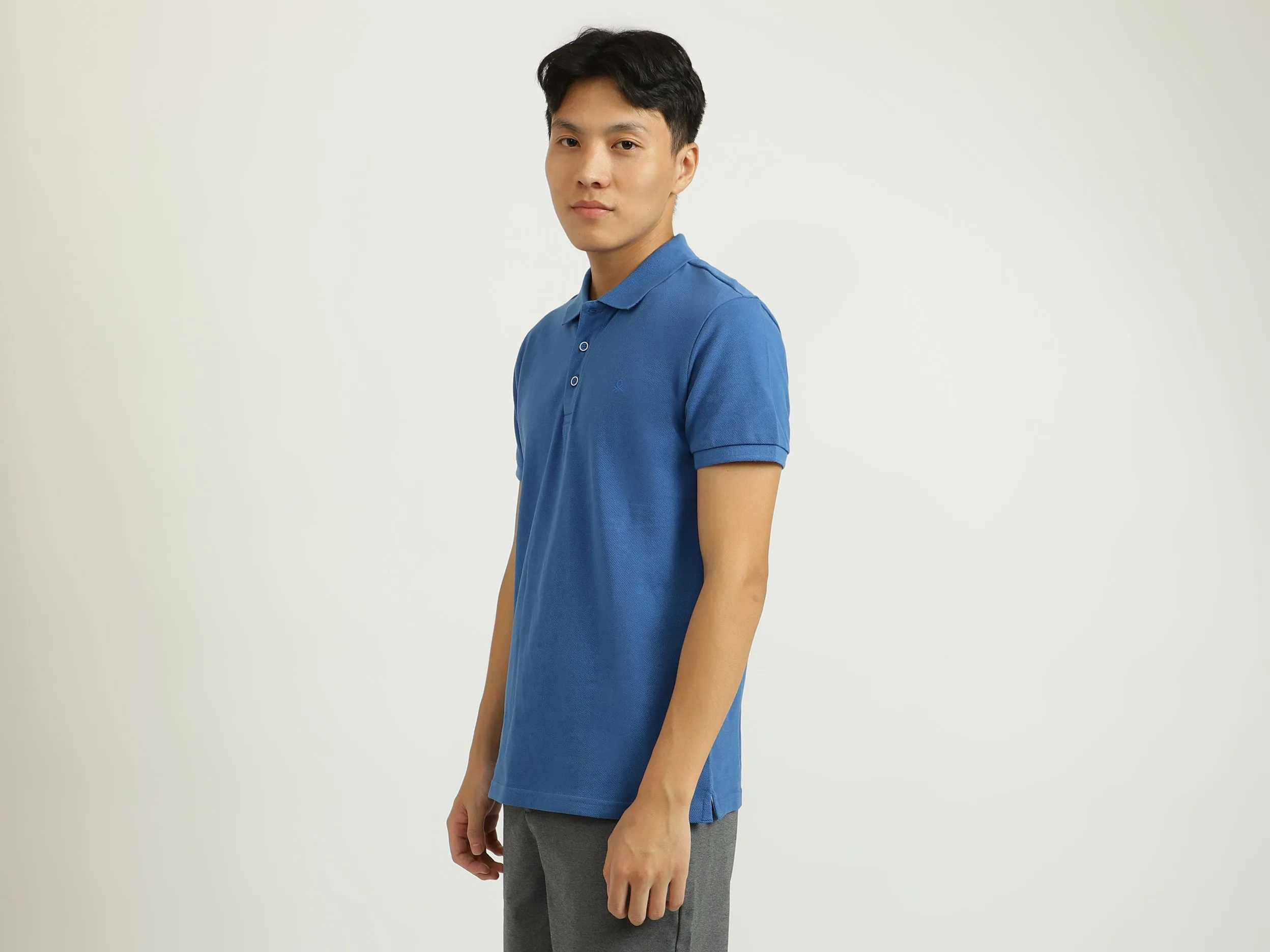 Basic Blue Polo T-Shirt