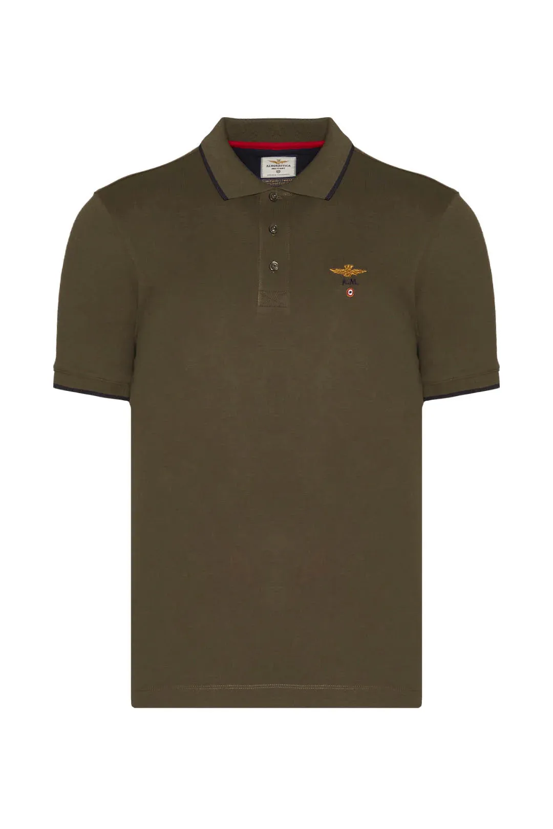 Basic short-sleeve piqué polo shirt