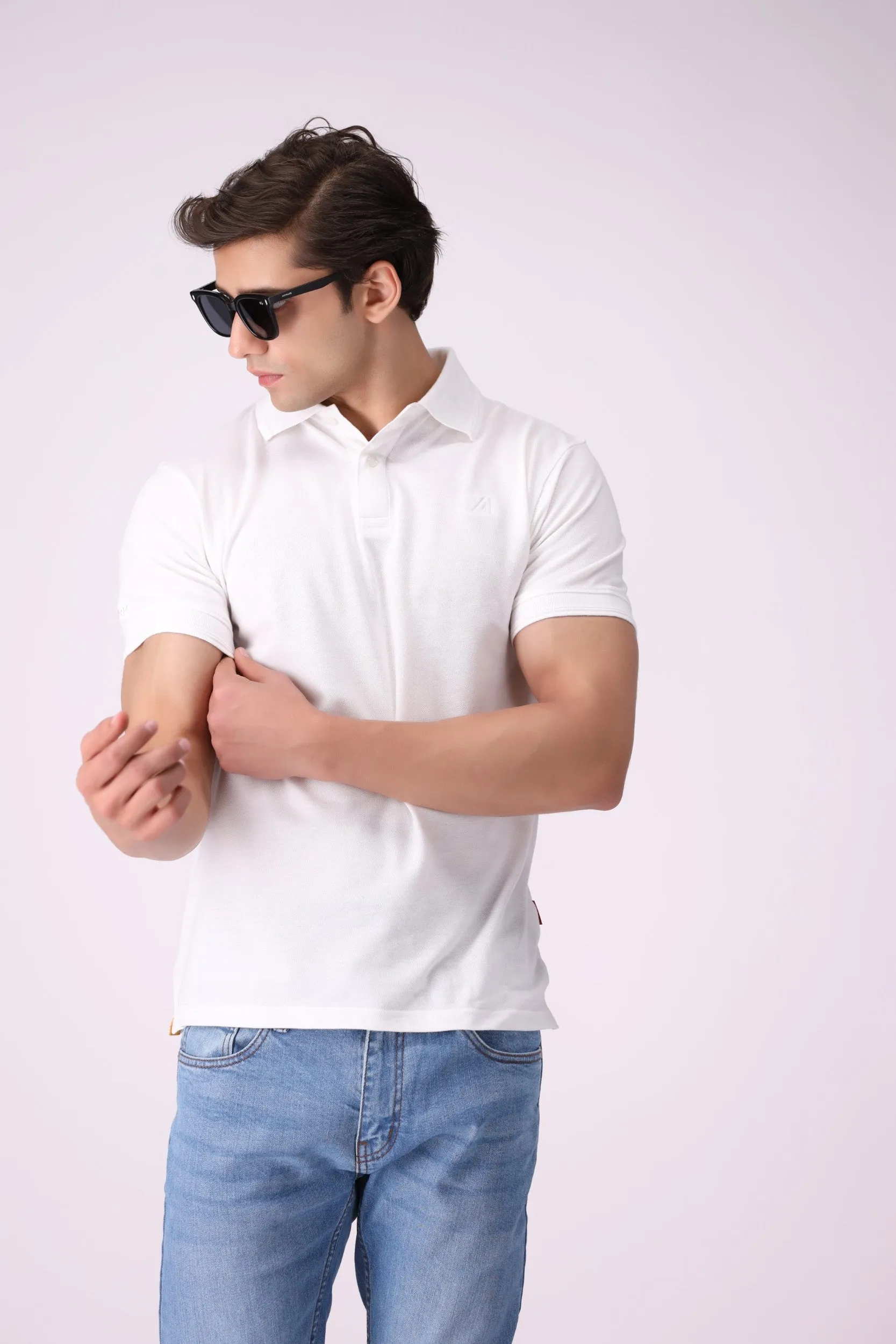 Basic White Polo Shirt