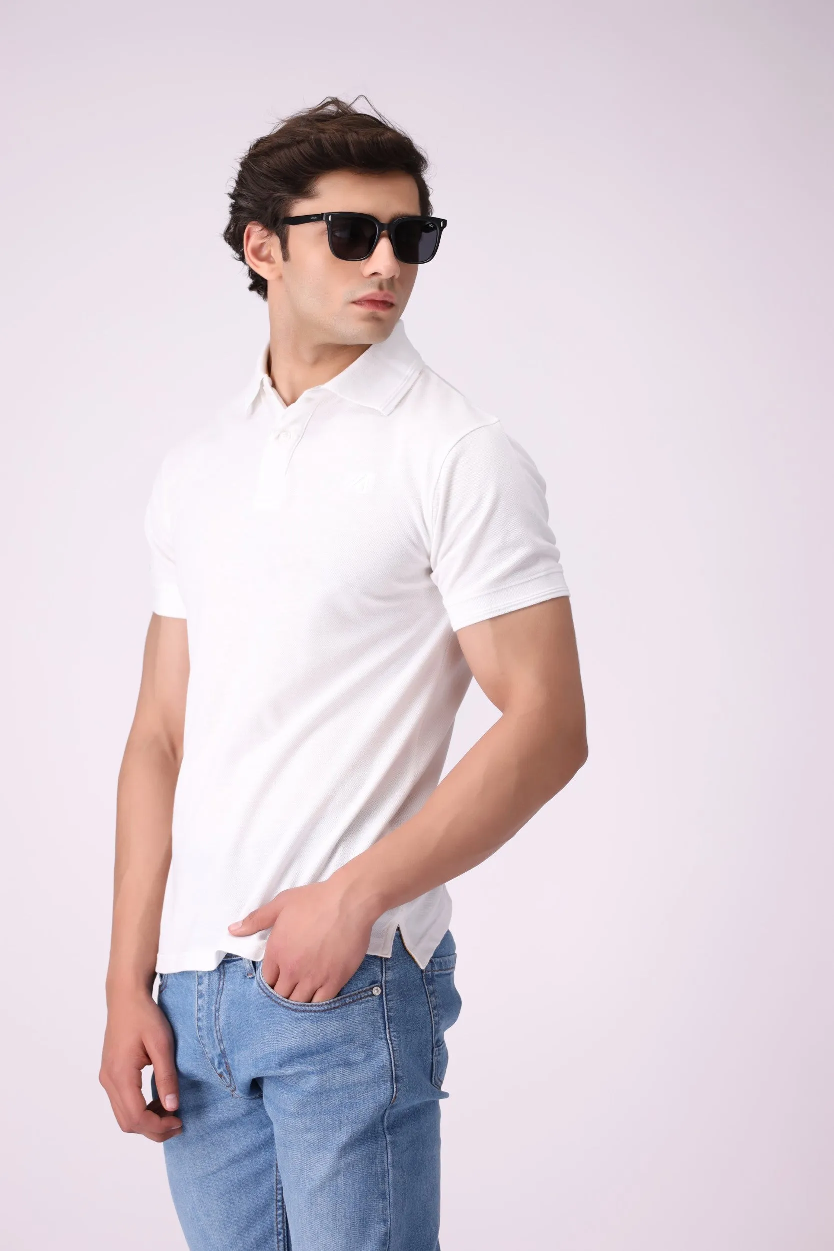 Basic White Polo Shirt