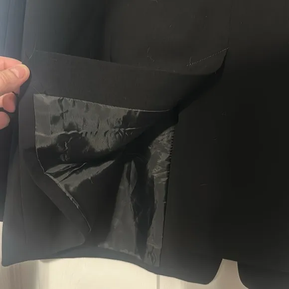 Black Ann Taylor Suit Jacket Blazer Size 14