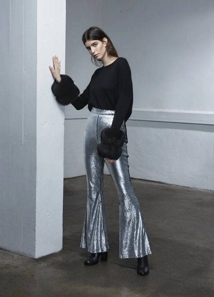 Black Fox Cuff Sweater