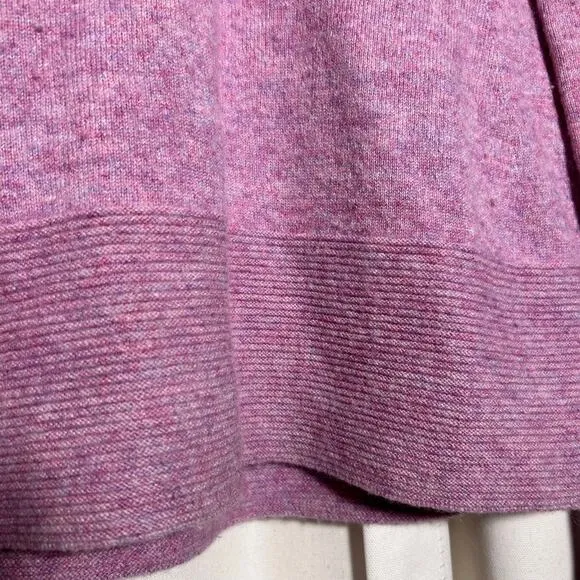 Black Goat Cashmere Pullover Round Neck Sweater Pink Heather Womens Medium