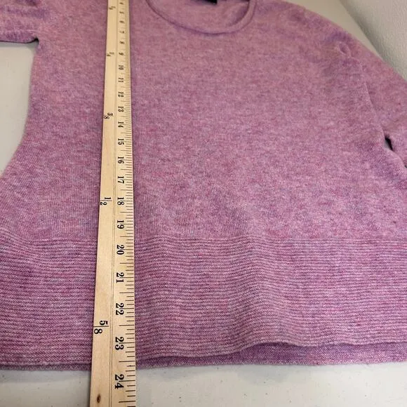 Black Goat Cashmere Pullover Round Neck Sweater Pink Heather Womens Medium