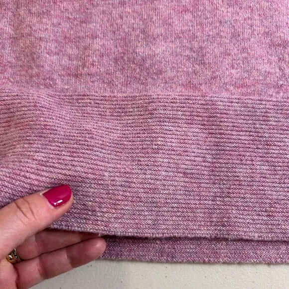 Black Goat Cashmere Pullover Round Neck Sweater Pink Heather Womens Medium