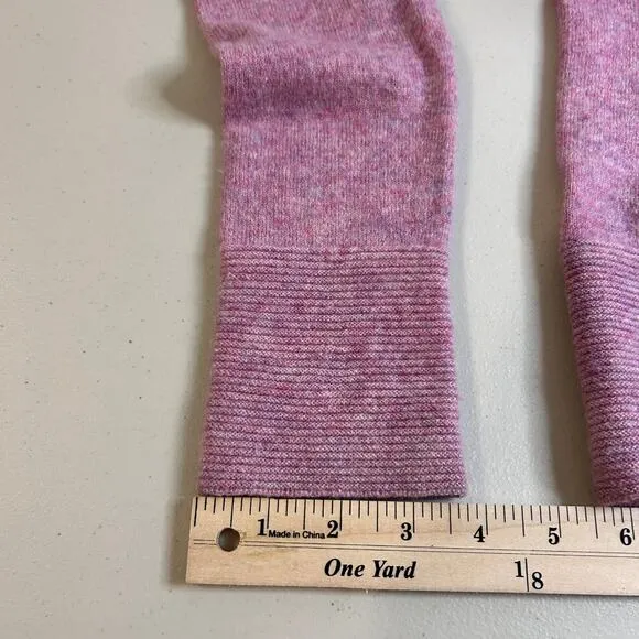 Black Goat Cashmere Pullover Round Neck Sweater Pink Heather Womens Medium