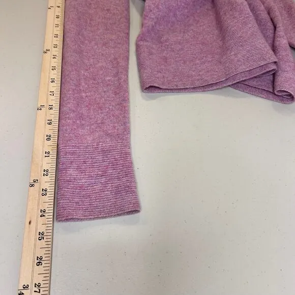 Black Goat Cashmere Pullover Round Neck Sweater Pink Heather Womens Medium