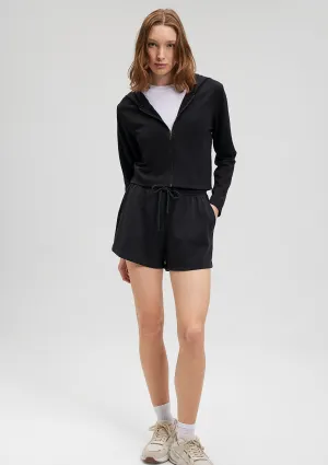 Black Zip Up Sweatshirt