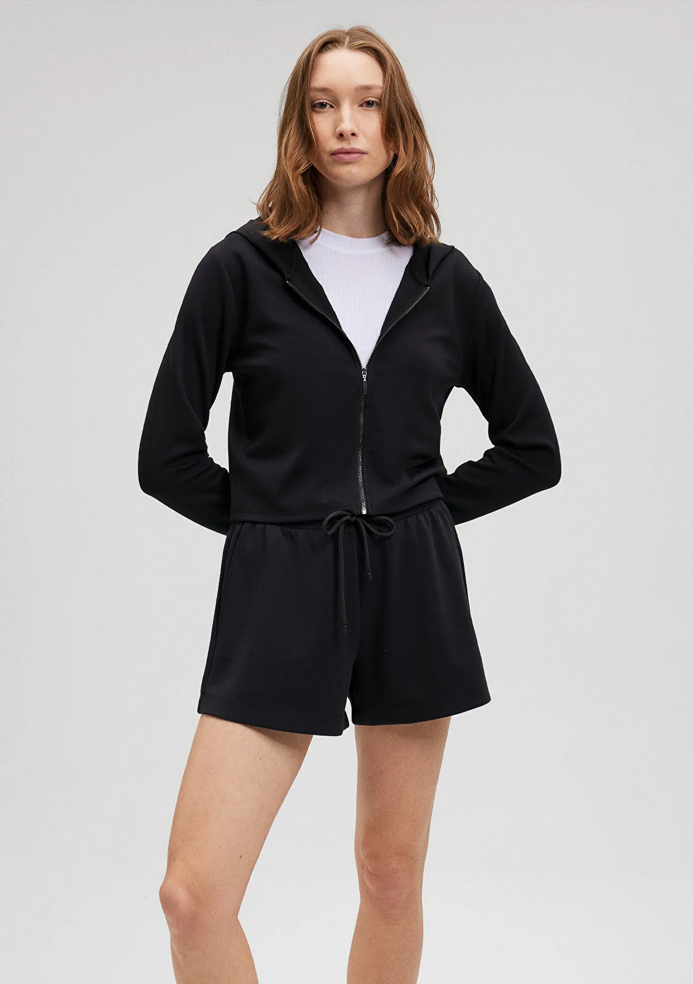 Black Zip Up Sweatshirt