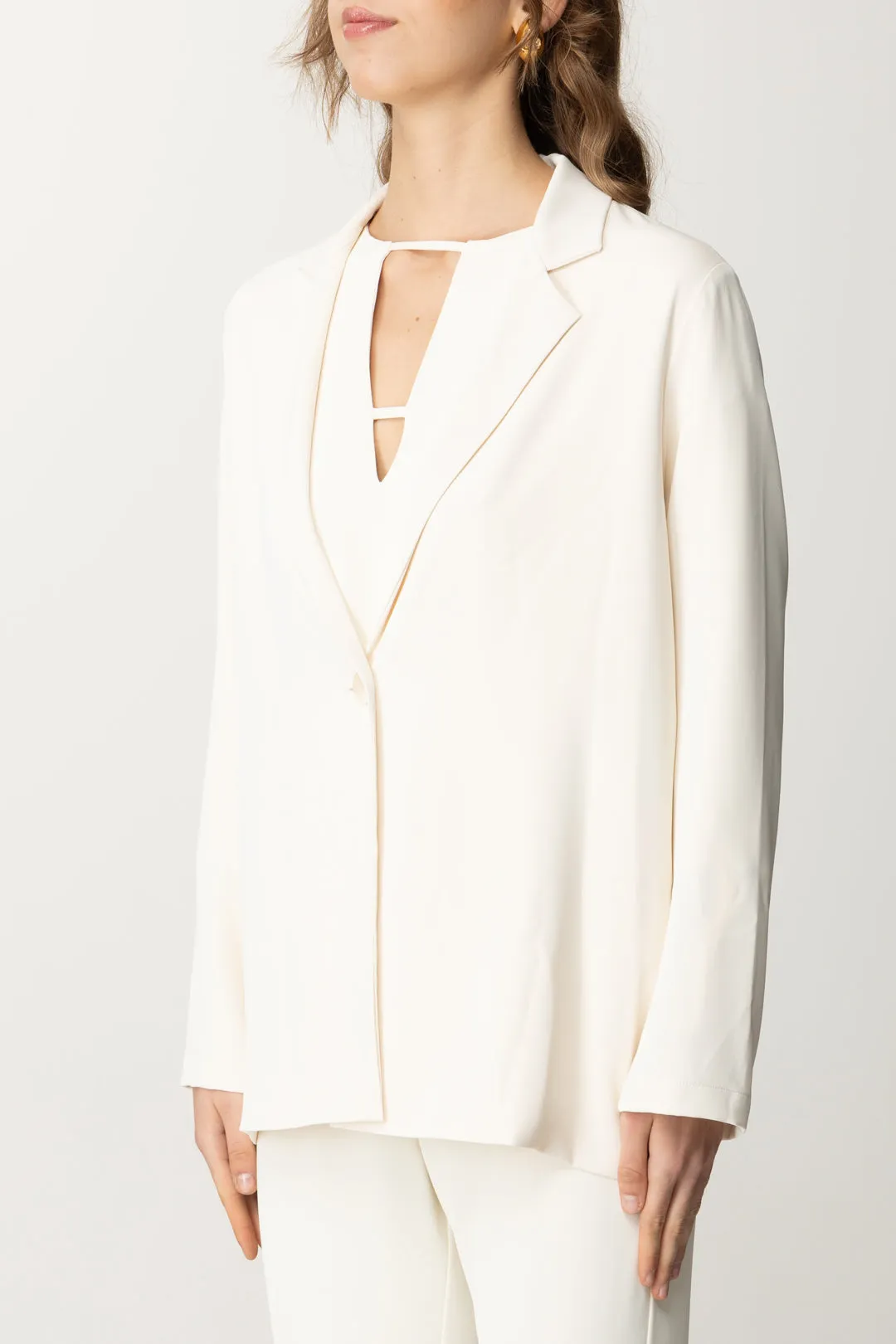 Blazer Monopetto Dal Taglio Fluido