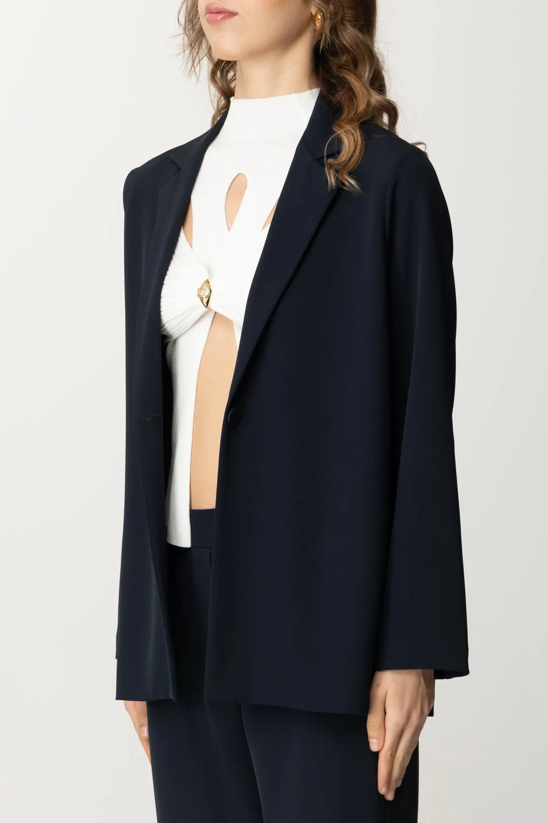 Blazer Monopetto Dal Taglio Fluido