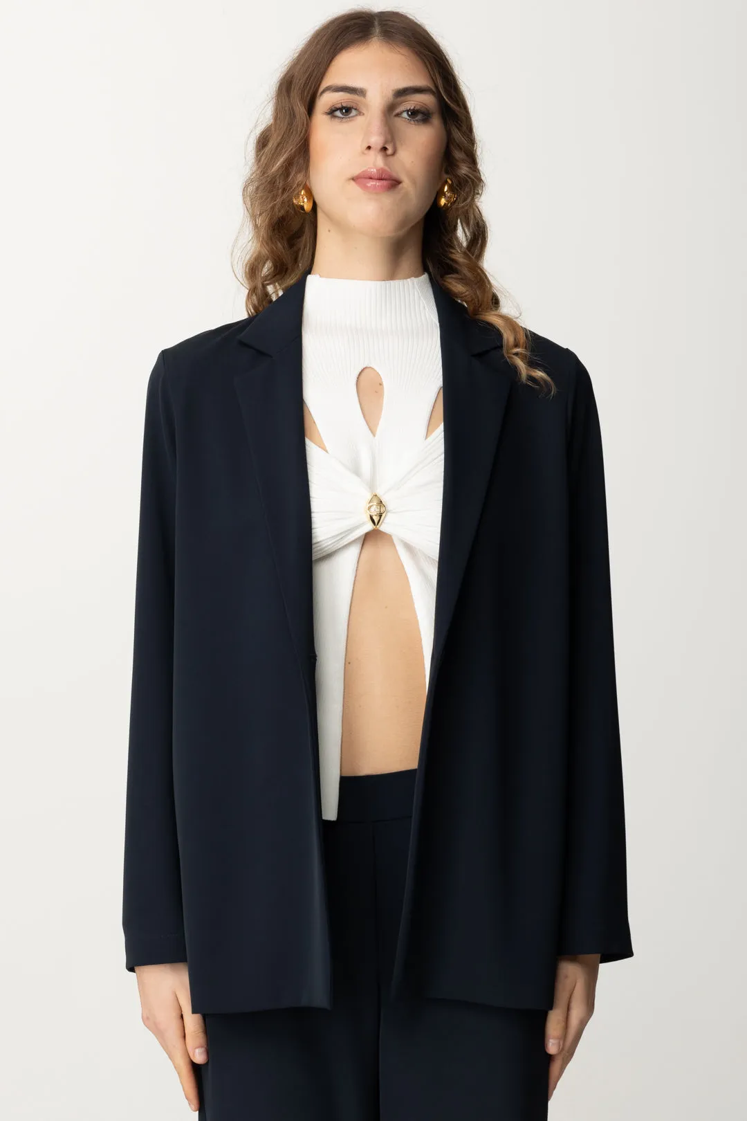Blazer Monopetto Dal Taglio Fluido
