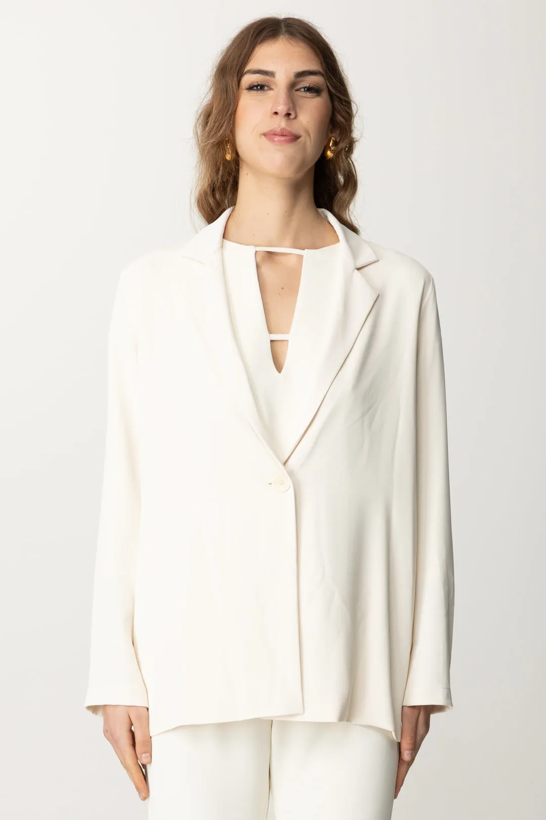 Blazer Monopetto Dal Taglio Fluido