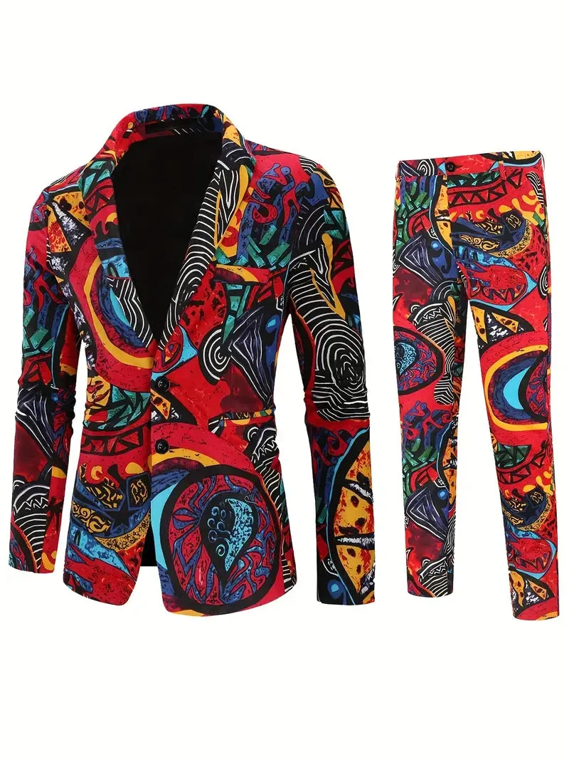 Blazer with lapel and trousers business suit for casual occasions