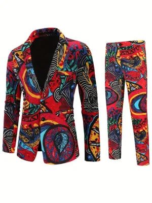 Blazer with lapel and trousers business suit for casual occasions