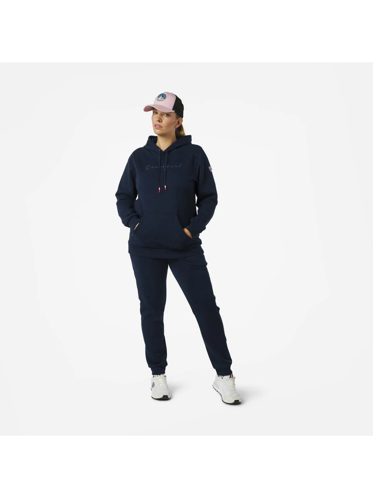 Bluza damska Rossignol W LOGO SWEAT HOOD FL granatowy