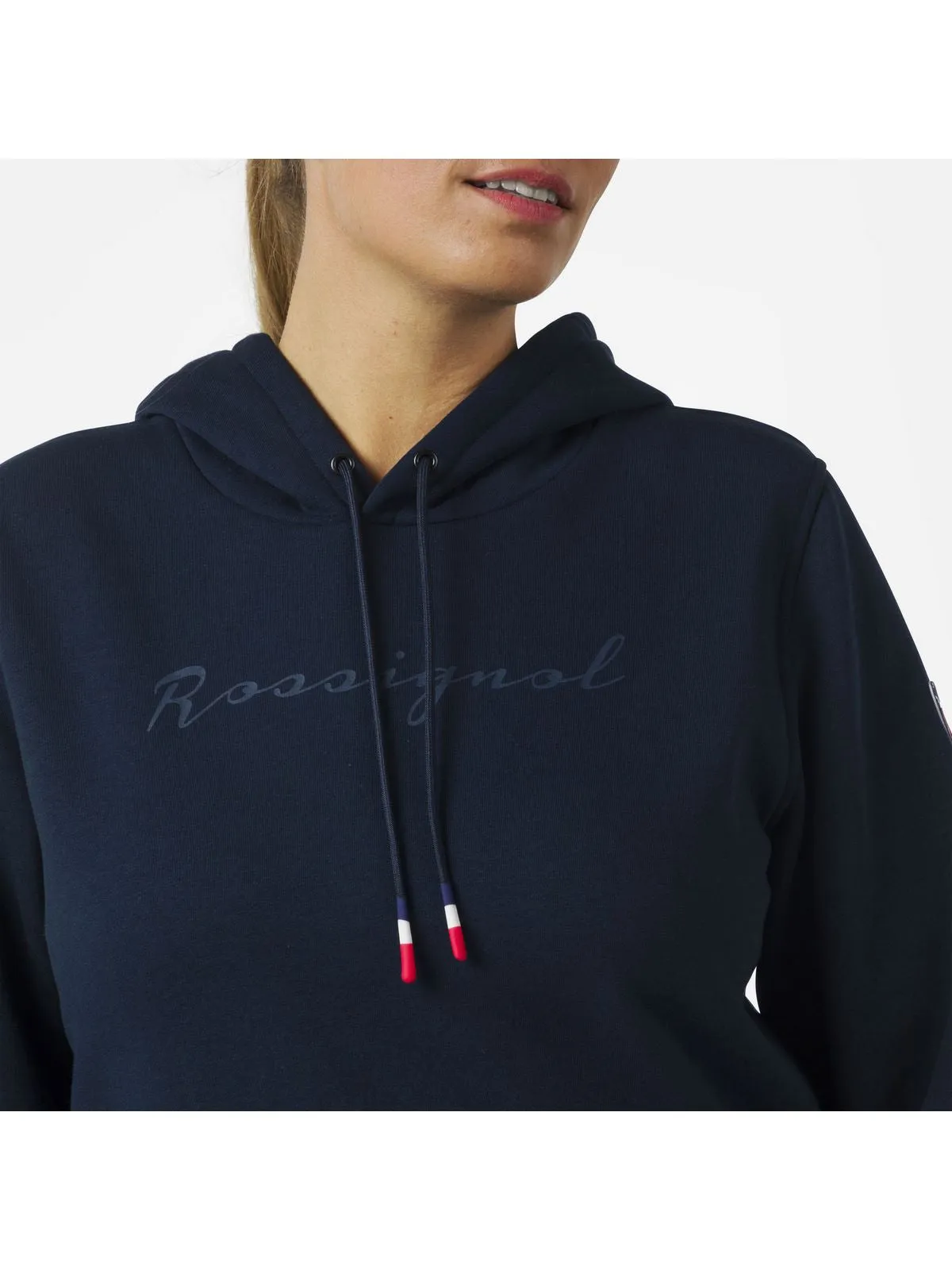 Bluza damska Rossignol W LOGO SWEAT HOOD FL granatowy