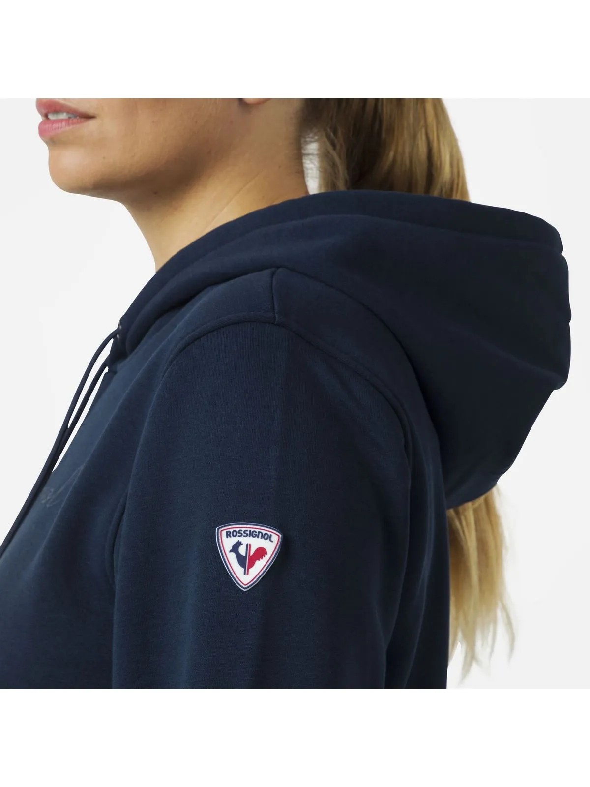 Bluza damska Rossignol W LOGO SWEAT HOOD FL granatowy