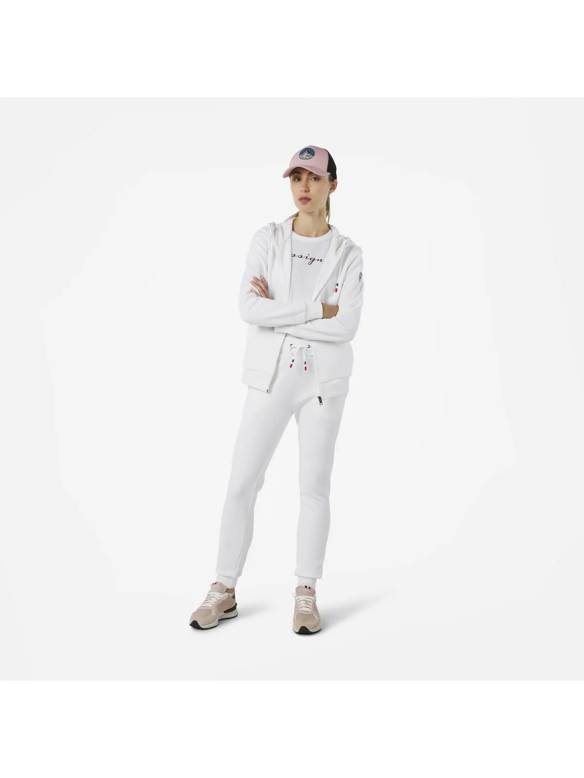 Bluza Rossignol W LOGO SWEAT FZ HOOD FL biały
