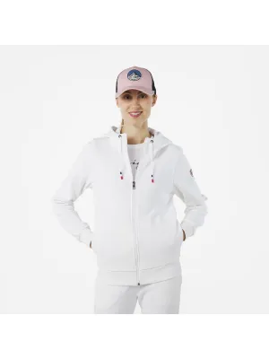 Bluza Rossignol W LOGO SWEAT FZ HOOD FL biały
