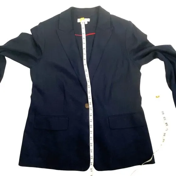 Boden linen blazer Navy blue single button women’s 10 essentail staple classic