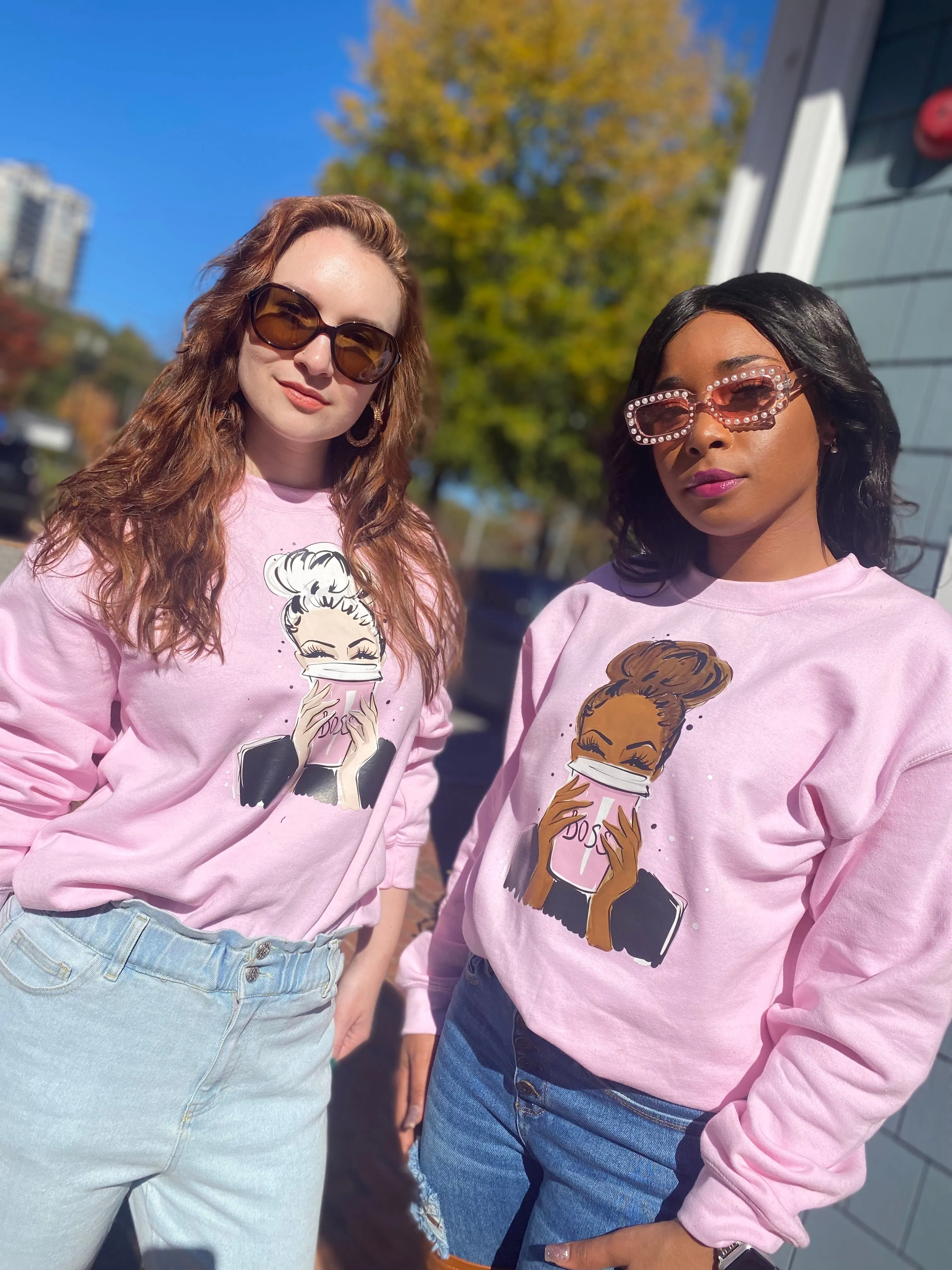 Boss Babe Sweatshirt- Blush