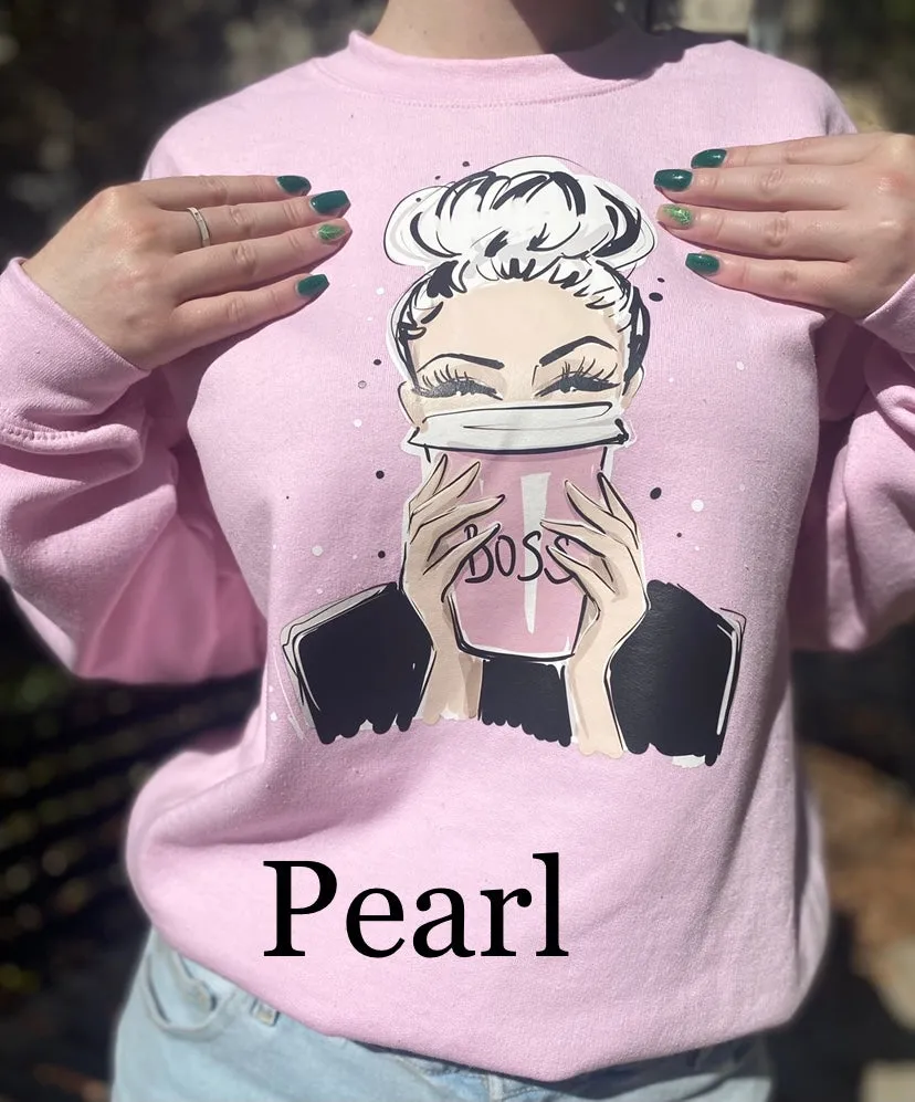 Boss Babe Sweatshirt- Blush