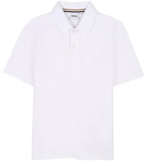 BOSS KIDS WAFFLE KNIT POLO SHIRT