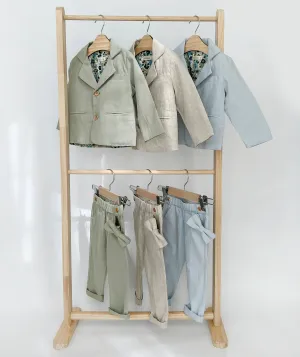Boys Formal Suit BLAZER PANTS 4pc Cotton Linen Set