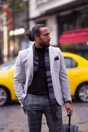 Brabion Liam Gray Slim Fit Notch Lapel Blazer - Versatile Tailored Jacket