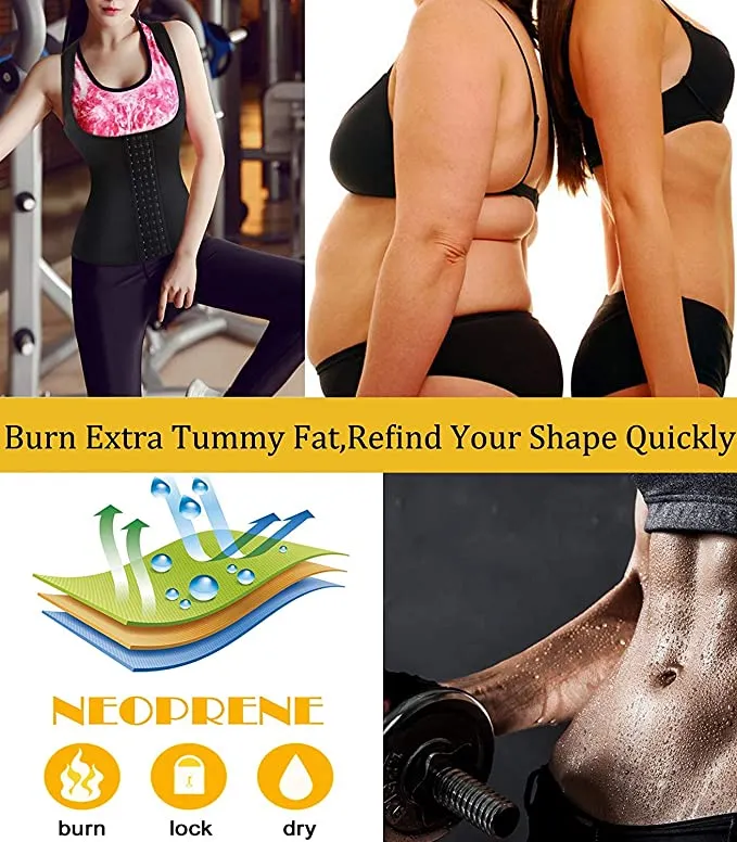 Brand new Nebility Neoprene Waist Trainer Corset Sweat Vest Weight Loss Body Shaper Workout Tank Tops Women, Sz L!