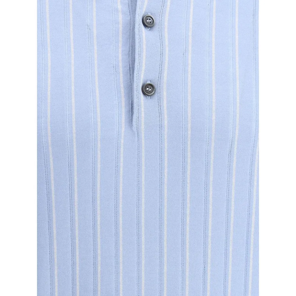 Brioni Striped Polo Sweater