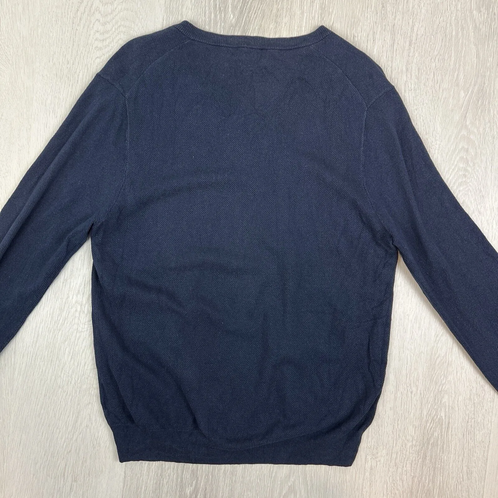 Brooks Brothers 346 Mens Navy Blue Linen Blend Light Sweater Size Medium