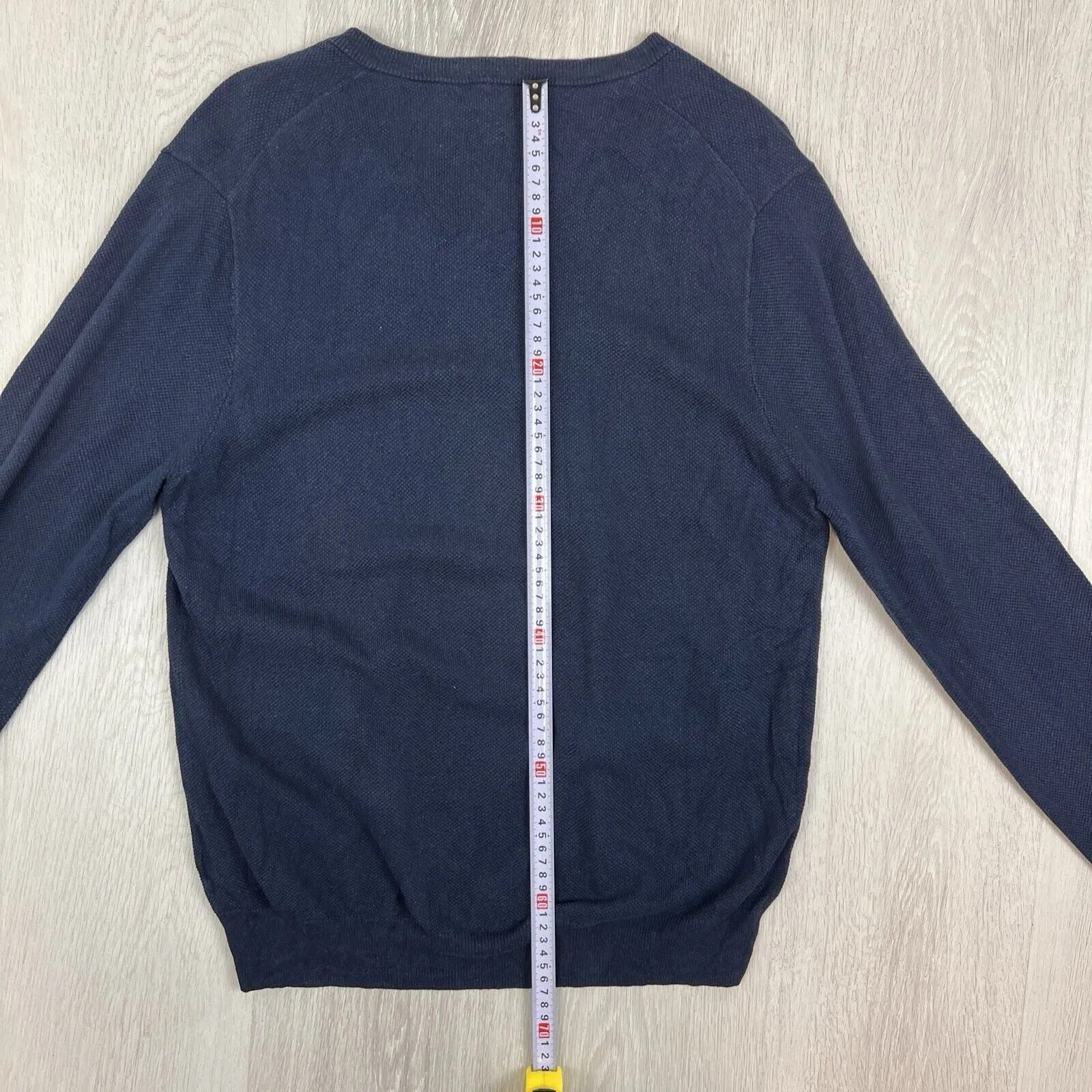 Brooks Brothers 346 Mens Navy Blue Linen Blend Light Sweater Size Medium