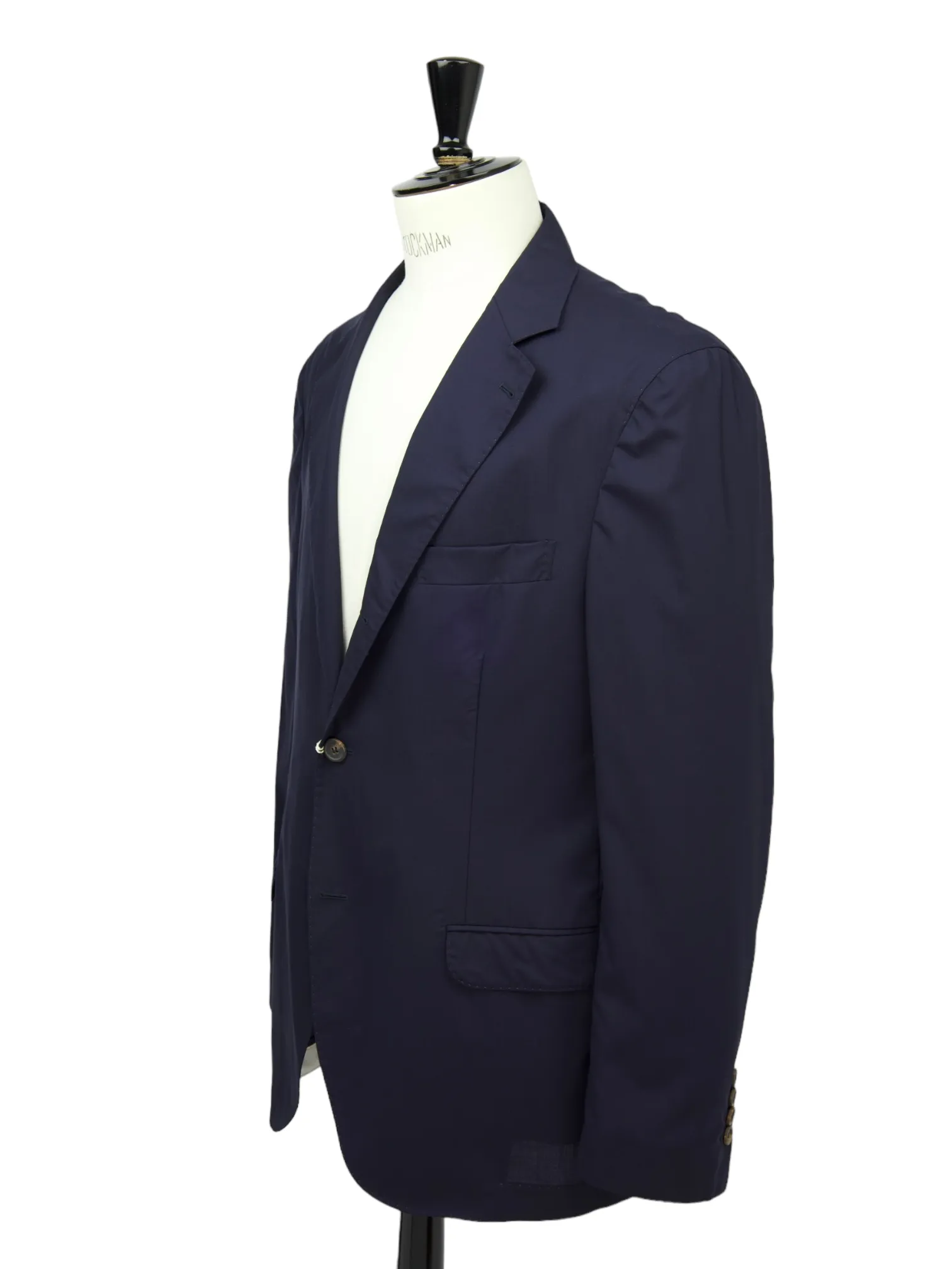 Brunello Cucinelli Navy Wool & Silk Unconstructed Jacket