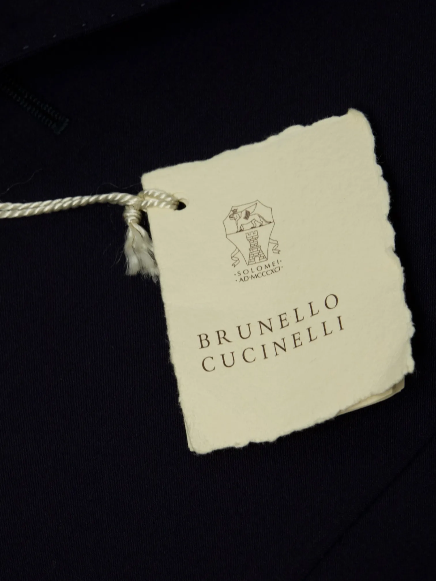 Brunello Cucinelli Navy Wool & Silk Unconstructed Jacket