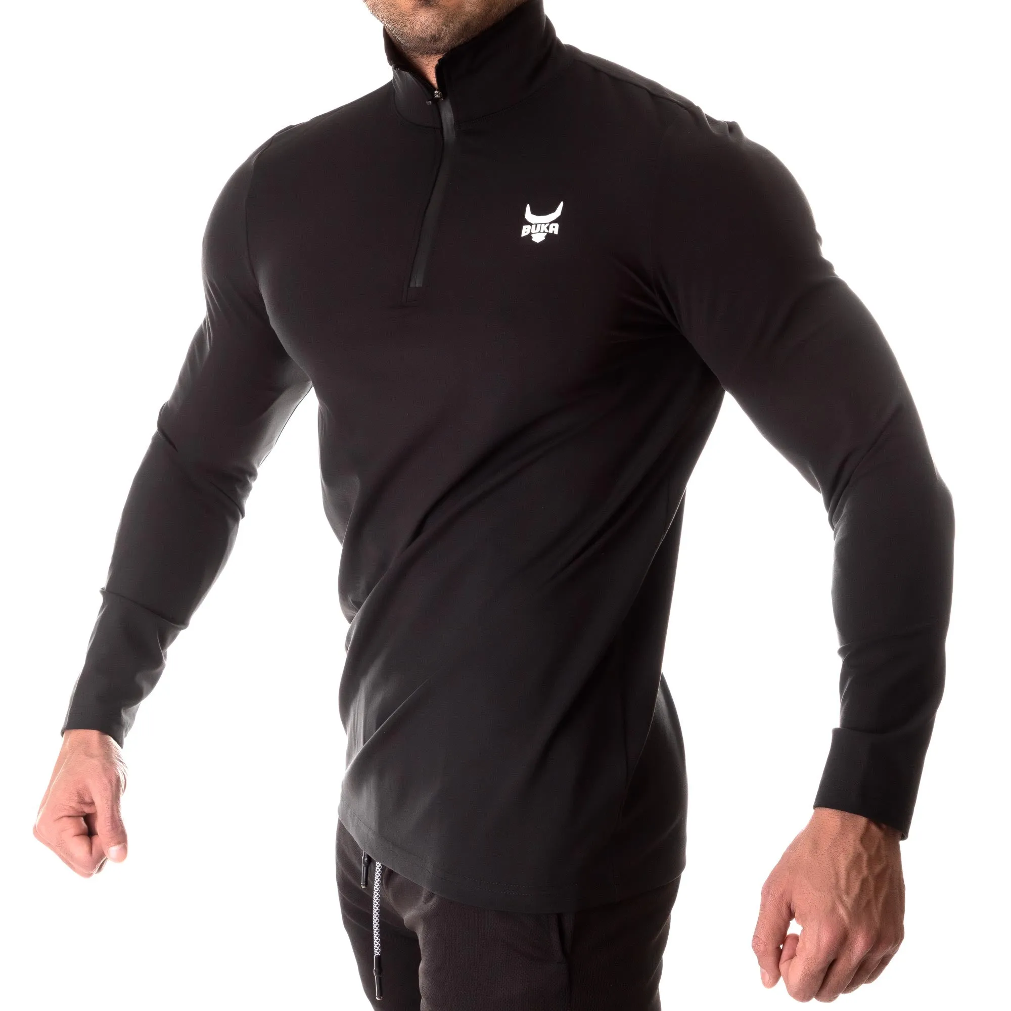 BUKA Long Sleeve Half-Zip Top