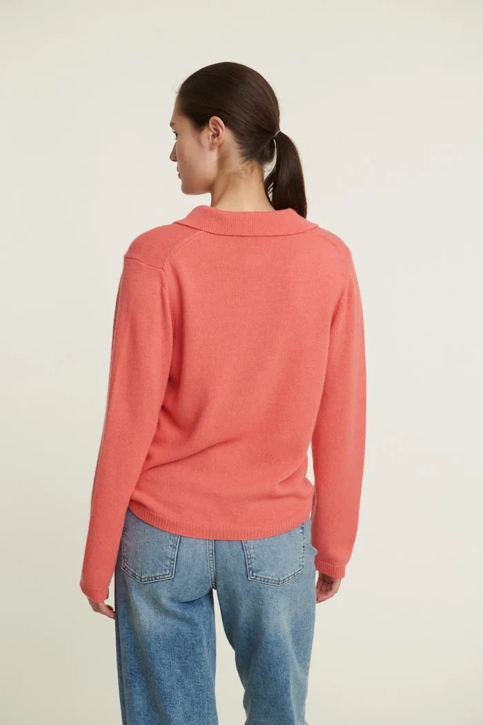 Cady Polo Sweater - Conch Shell