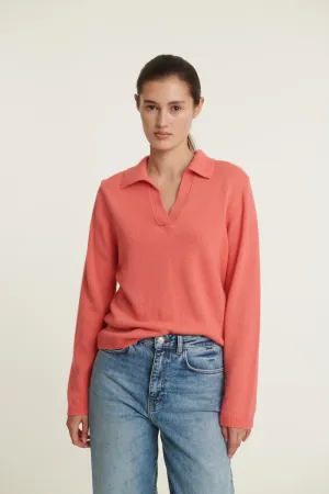 Cady Polo Sweater - Conch Shell