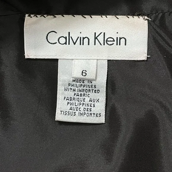 CALVIN KLEIN Virgin Wool Mandarin Collar Suit Jacket Blazer