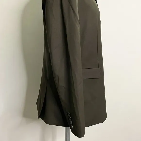 CALVIN KLEIN Virgin Wool Mandarin Collar Suit Jacket Blazer