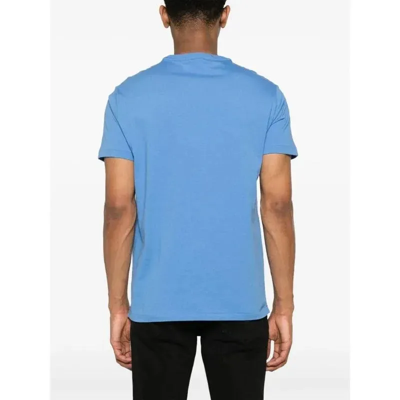 Camiseta Polo Ralph Lauren Azul New England de Punto Custom Slim Fit