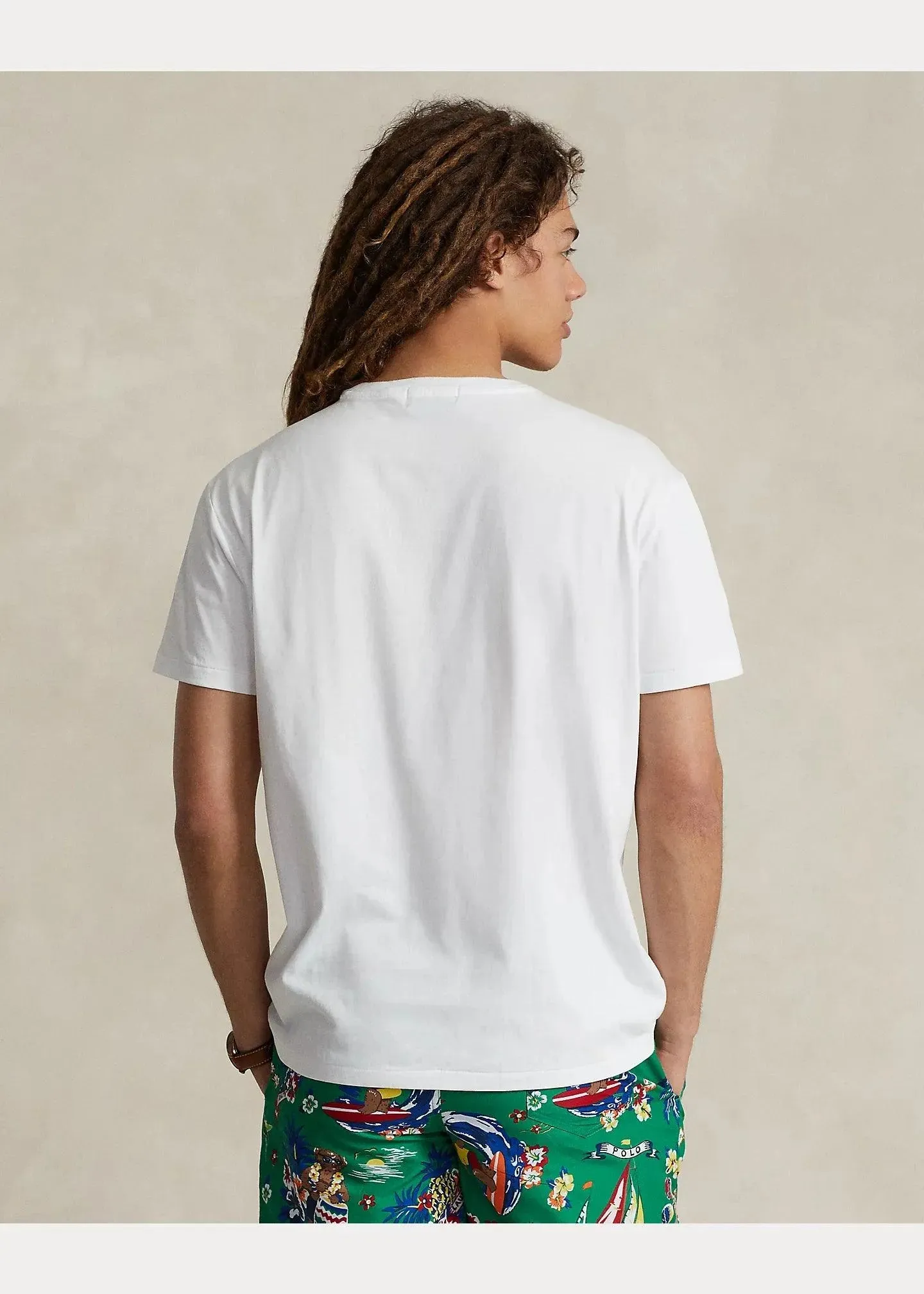 Camiseta Polo Ralph Lauren Polo Bear Classic Slim Fit White Beach Club